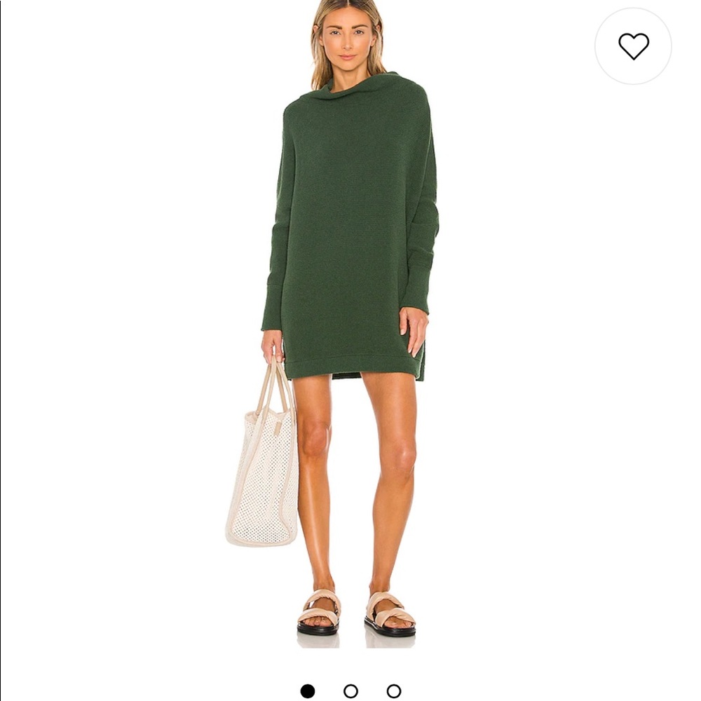 Ottoman Slouchy Tunic Sweater forest green